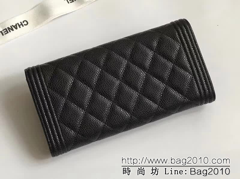 CHANEL香奈兒 海外原單 顆粒壓花牛皮 女款長錢包 A80286  DJC2492
